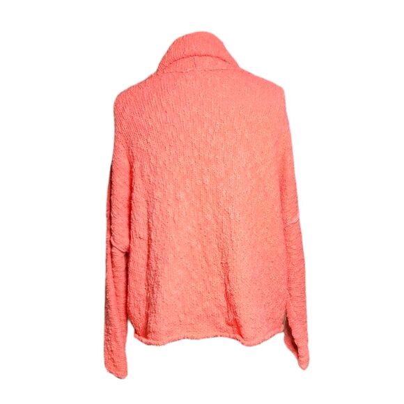 Free People Women's Big Easy Coral Cowl Neck Long Sleeves Pullover Sweater Sz L - Picture 4 of 9